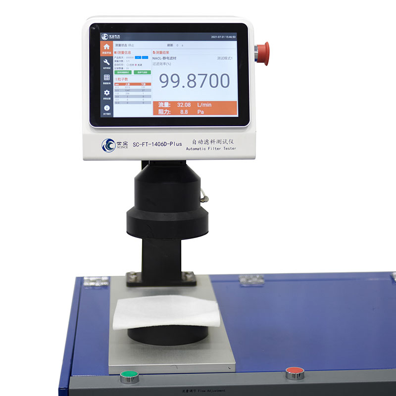 Otomatik PFE Test Cihazları Filtre Medya Test Cihazı SC-FT-1406D-Plus